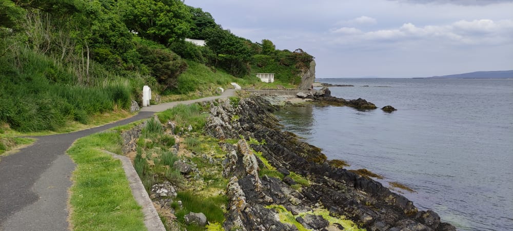 Moville shore path walk