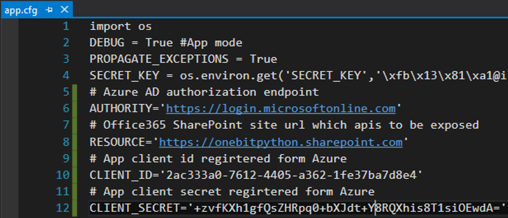 Visual Studio editor