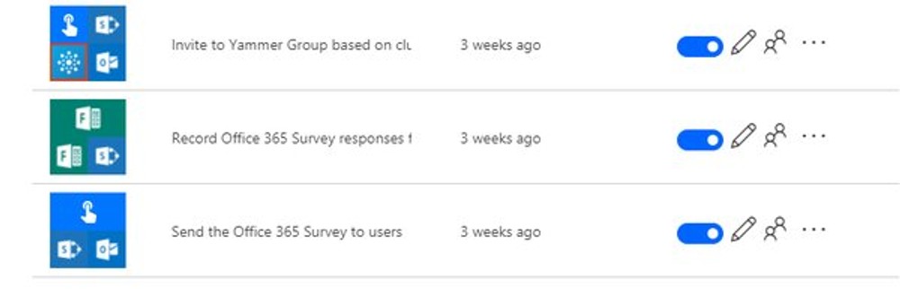 Microsoft PowerAutomate opened in browser