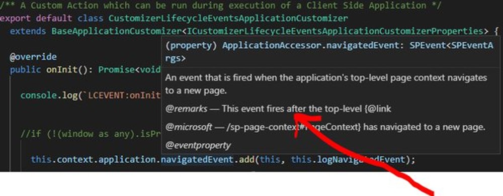 Visual Studio code editor