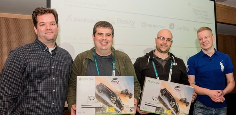 Picture of the Hackaton Winners including Velin Georgiev