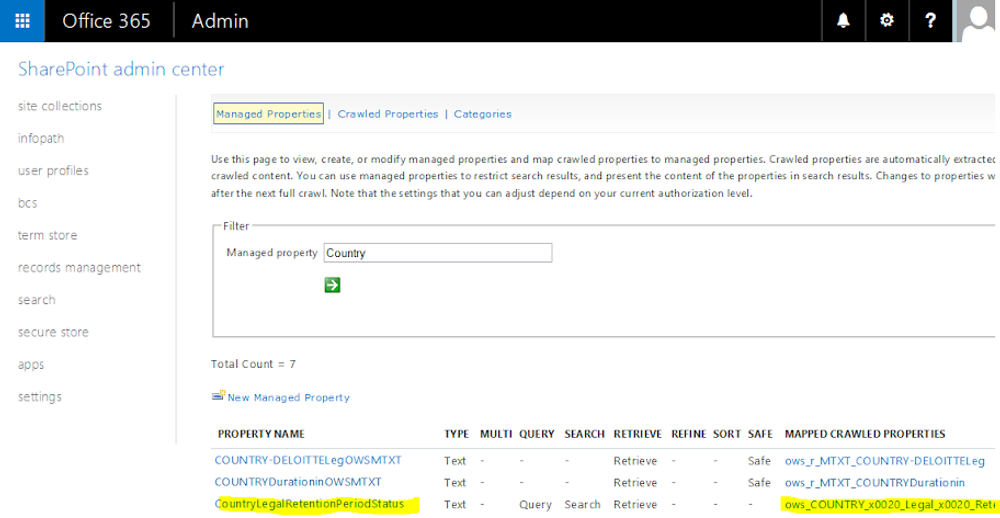 Office 365 Admin center , search
