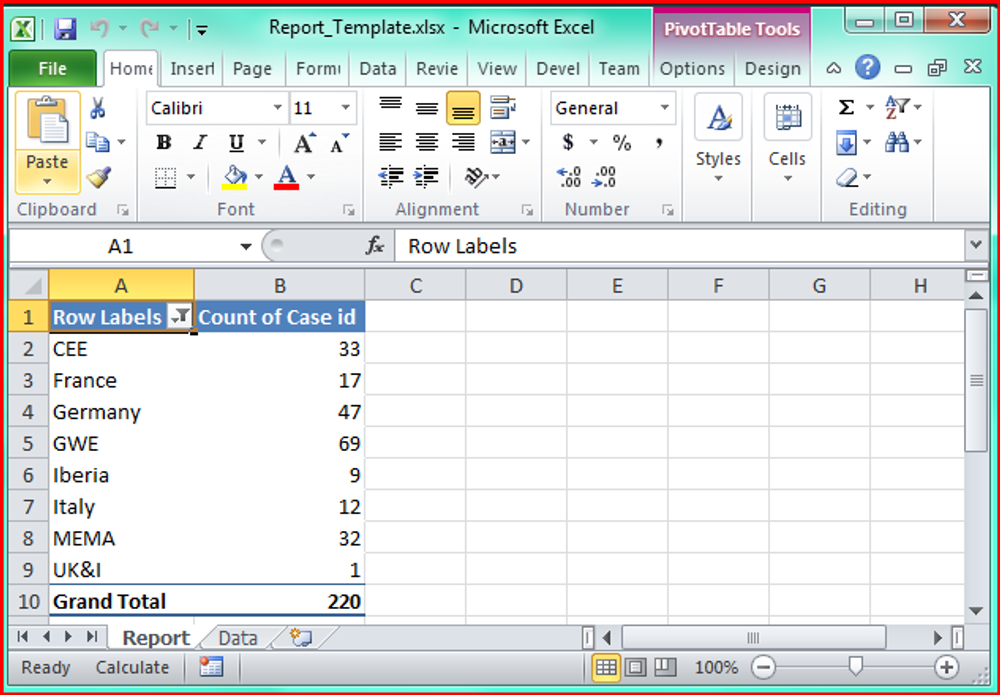 Excel sheet
