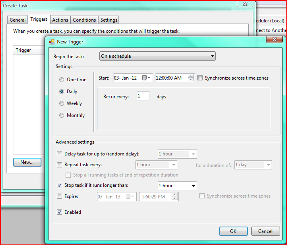 Windows task scheduler